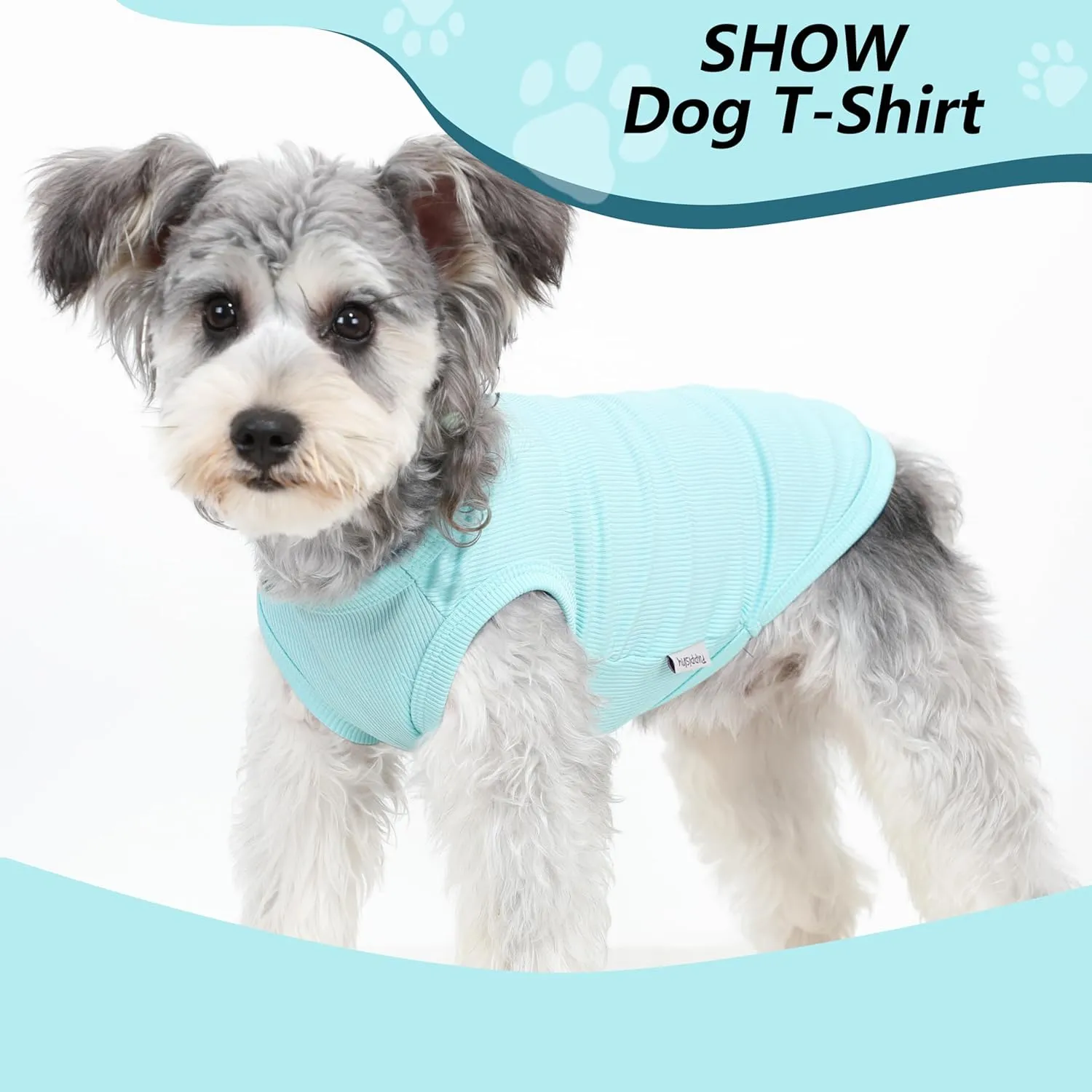 2 Pack Dog Clothes for Small Dogs Summer Dog Shirt Vest Girl Boy Lightweight Puppy T-Shirts Blank Soft and Cool Pet Clothing Sleeveless Medium Large Dog Outfit (Light Blue Dark Cyan, X-Large)