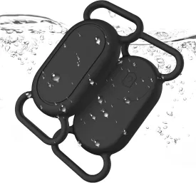 2-Pack Dog Collar Holder for Samsung Galaxy SmartTag2 Case, Waterproof Anti-Lost Silicone Case for Galaxy Smart Tag 2 for Pet Dog Collars (Black Black)