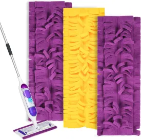 3 Pack Spray Mop Pads for Swiffer PowerMop Multi-Surface Mop and Power Mop Wood Mop Pads Refill, Washable & Reusable Floor Cleaning Replacement Mopping Pads