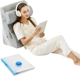 3PCS Orthopedic Bed Wedge Pillow Set, 45D Memory Foam Wedge Pillow Post Surgery for Back, Leg and Knee Support, Wider Adjustable Triangle Pillow Set for Sleeping, Acid Reflux, Anti-Snoring