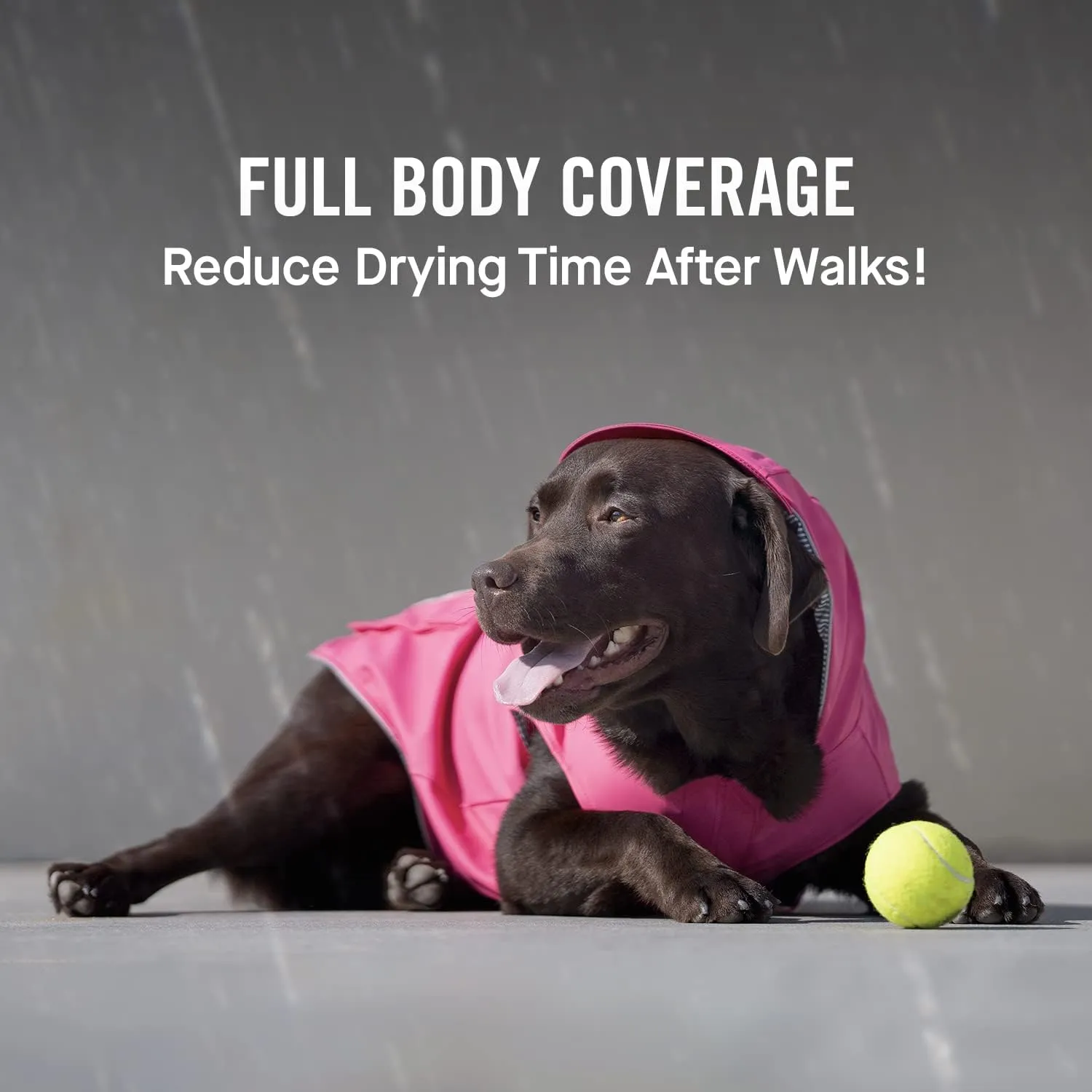 Canada Pooch Torrential Tracker Dog Rain Jacket - Easy On, Adjustable Full Body Coverage, Waterproof, Functional Pockets, Reflective Trim Rain Coat for Dogs, Great for Dogs