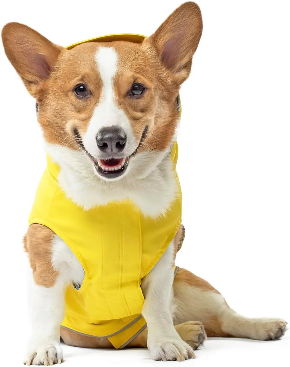 Canada Pooch Torrential Tracker Dog Rain Jacket - Easy On, Adjustable Full Body Coverage, Waterproof, Functional Pockets, Reflective Trim Rain Coat for Dogs, Great for Dogs