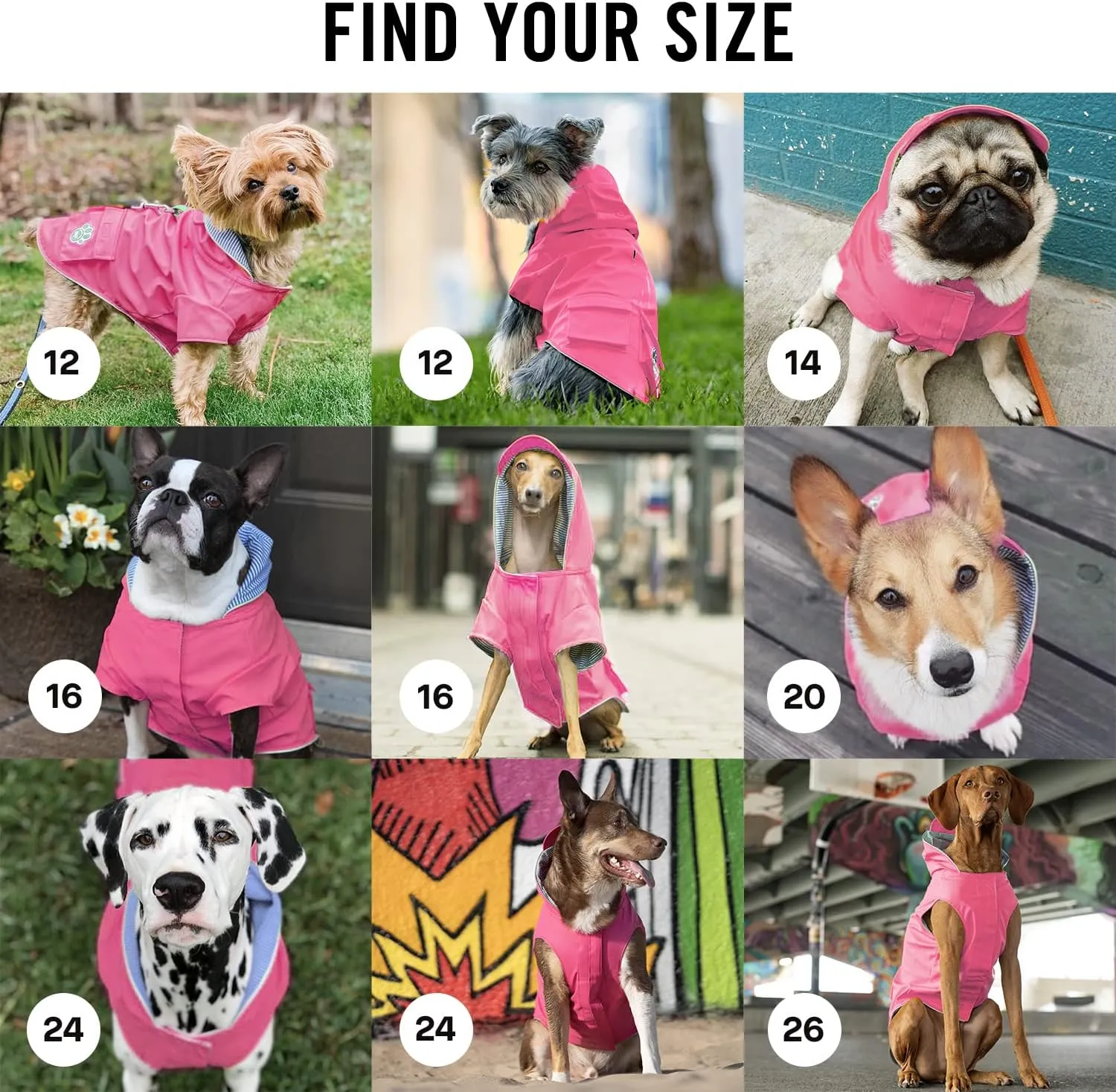 Canada Pooch Torrential Tracker Dog Rain Jacket - Easy On, Adjustable Full Body Coverage, Waterproof, Functional Pockets, Reflective Trim Rain Coat for Dogs, Great for Dogs