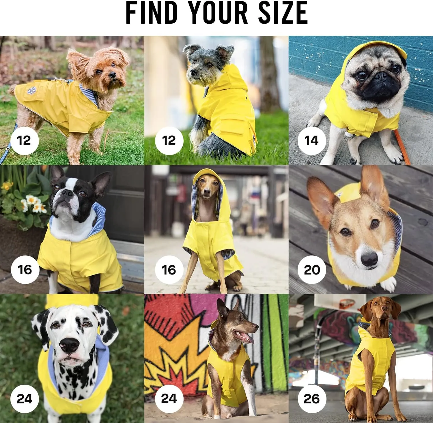 Canada Pooch Torrential Tracker Dog Rain Jacket - Easy On, Adjustable Full Body Coverage, Waterproof, Functional Pockets, Reflective Trim Rain Coat for Dogs, Great for Dogs