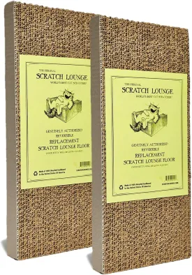 Cardboard Floor Refill, 2-Pack - for XL 13x22 Cat Scratchers - Heavy Duty Durable Lasts 10x Longer Than Conventional Scratchers