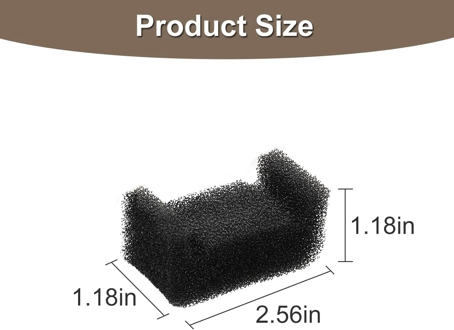 Cat Water Fountain Foam Filter, 8 Packs Cat Fountain Sponge Filter Replacement Filter for Pet Water Fountain Automatic Drinking Water Dispenser(U Sponge 8 Pack)