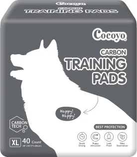COCOYO Dog Training Pads Large SizeActivated Charcoal Block Urine Odor Puppy PadsUltra Absorbent Leakproof Dog Pee Pads (40 Count, XL 34" x28