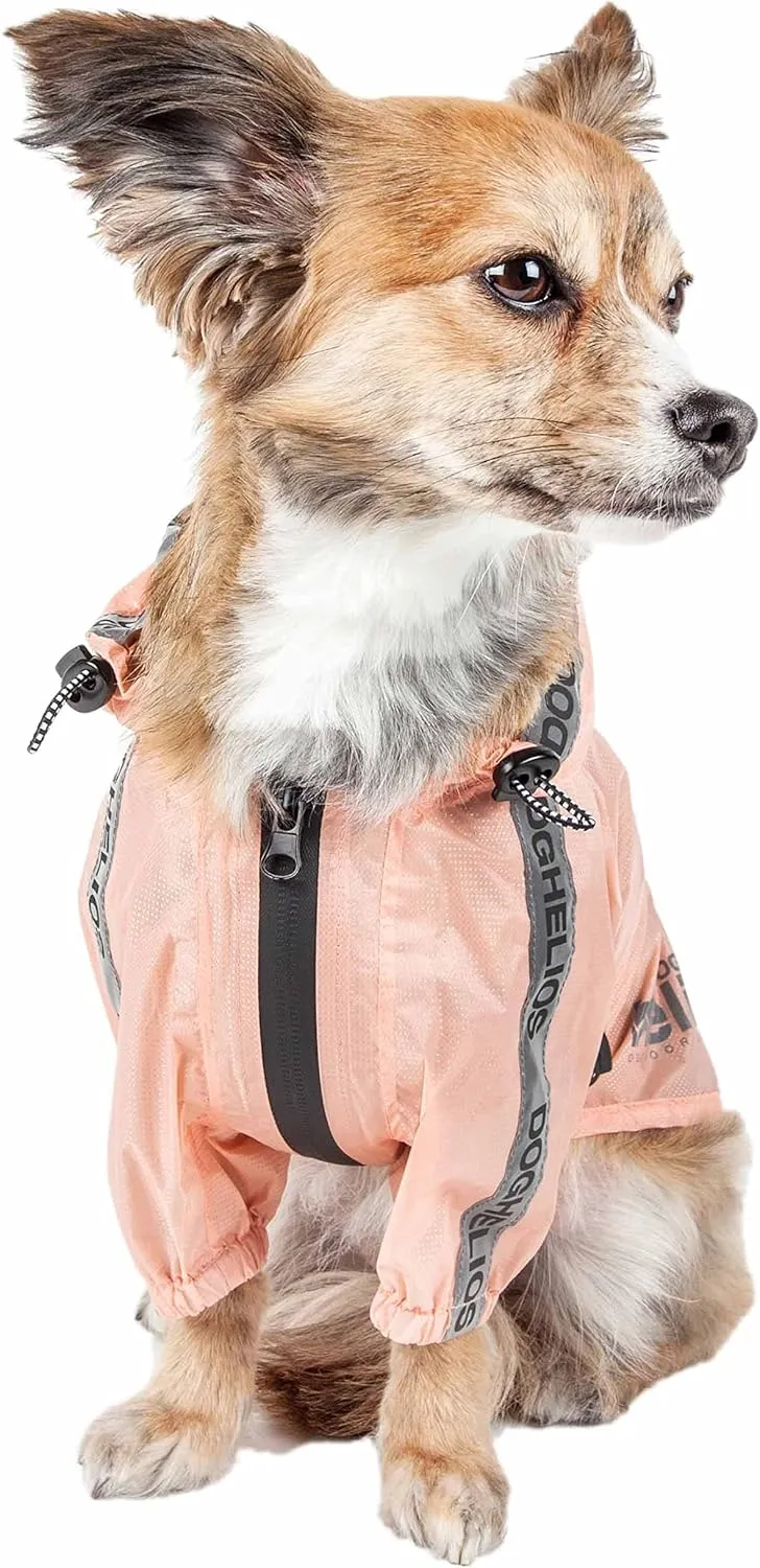 Dog Helios Torrential Shield Adjustable and Waterproof Dog Raincoat Poncho, XL, Pink