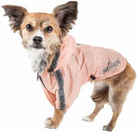 Dog Helios Torrential Shield Adjustable and Waterproof Dog Raincoat Poncho, XL, Pink