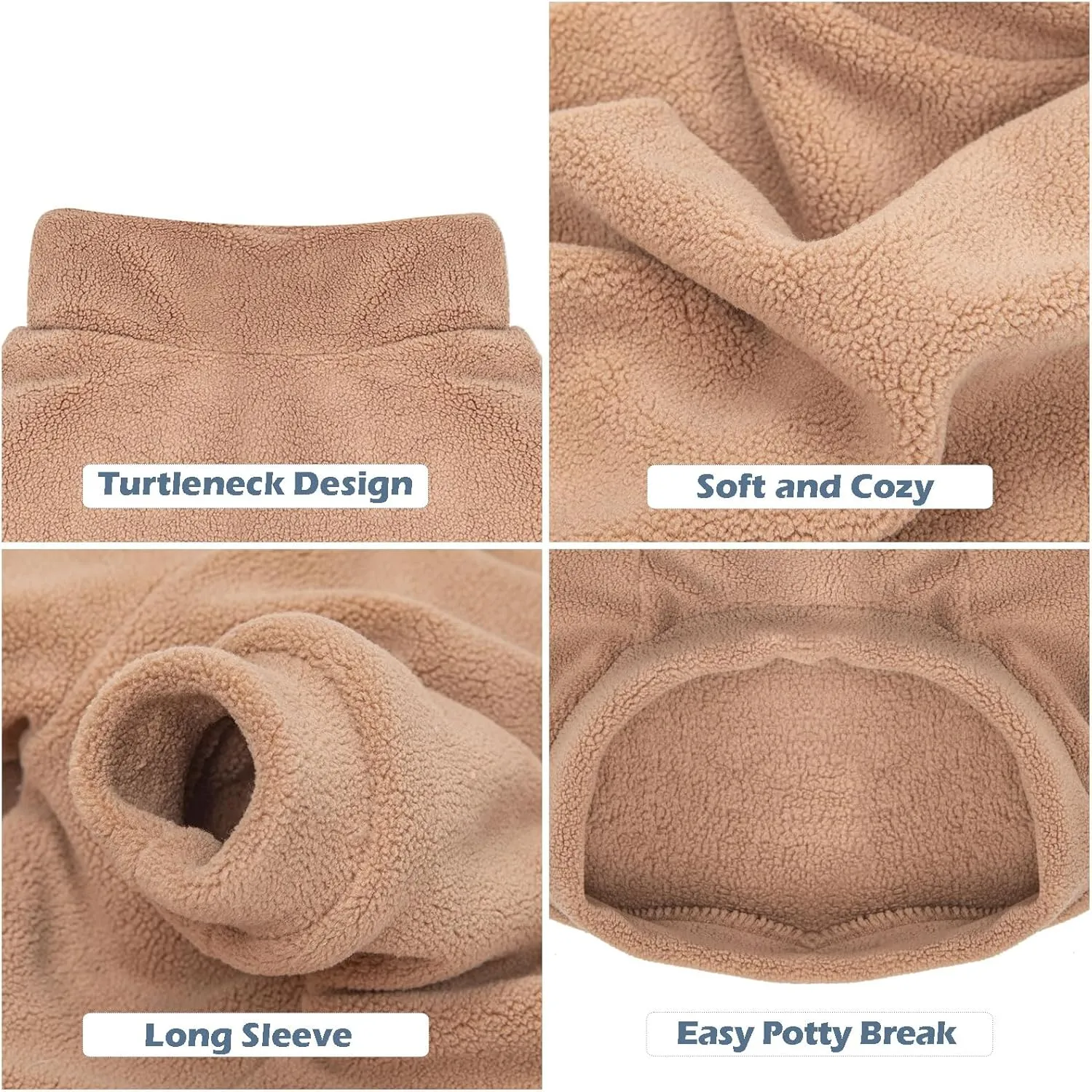 Dog Sweater, 3 Pack Dog Sweaters for Small Dogs Girl Boy, Ultra Soft Warm Puppy Clothes Dog Coat for Winter (Camel Beige Yellow, Medium)