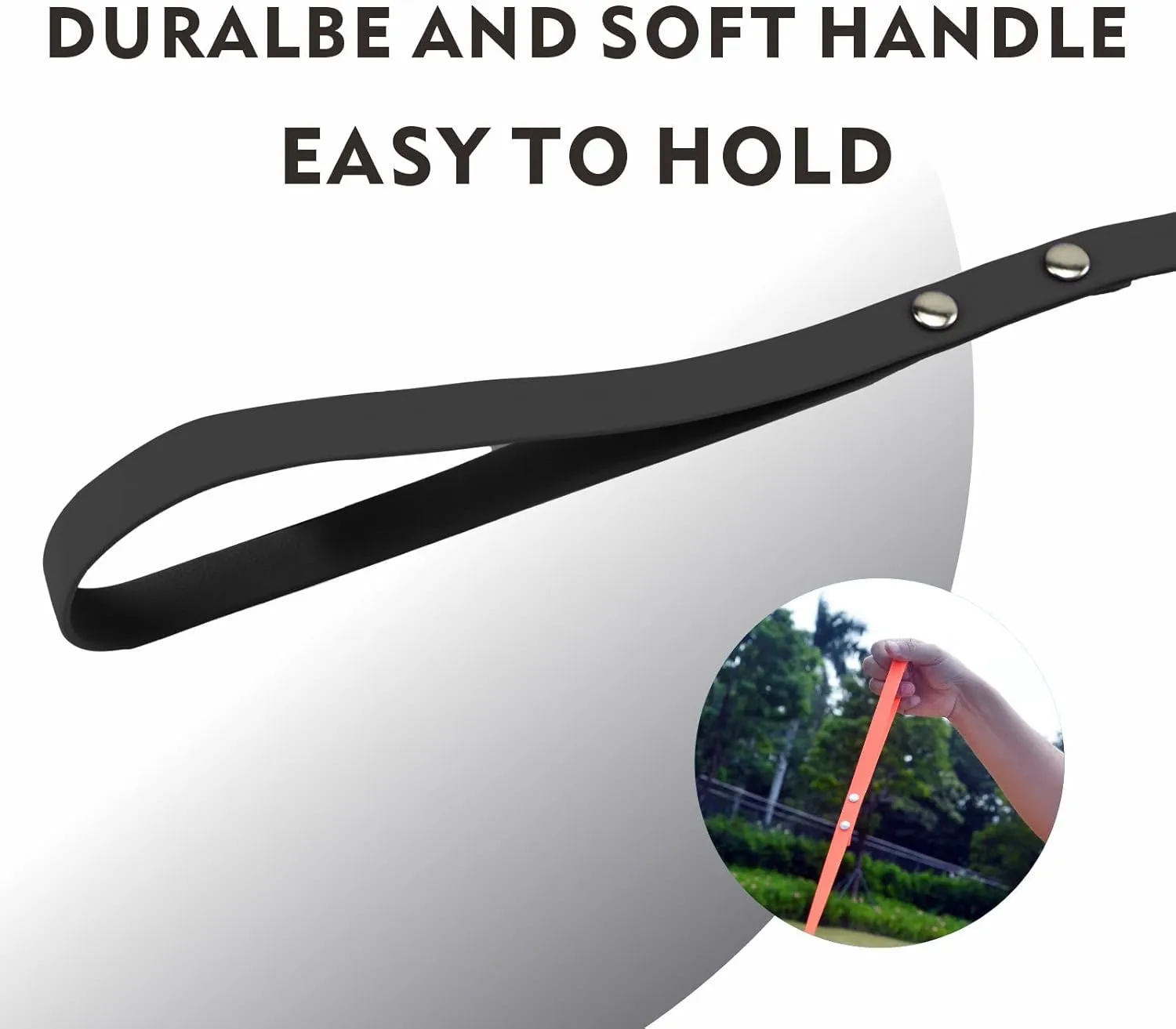 Dog Training Leash,Easy to Clean Waterproof Long Dog Leash, Heavy Duty Recall Dog Long Lead 6ft 10ft 15ft 30ft 50ft for Hiking,Yard, Beach and Swimming (Black, 10FT)
