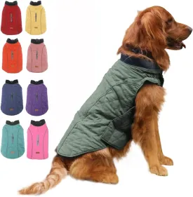 EMUST British Style Windproof Warm Dog Coat, Polyester, Green, X-Small(Pack of 1)