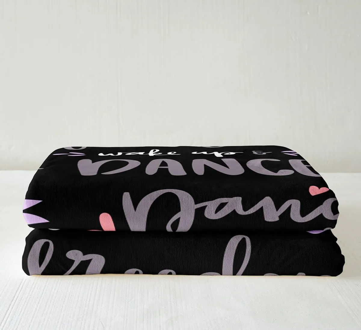 Feelyou Hippie Graffiti Fuzzy Sherpa Blanket Dance Life Fleece Throw Blanket Soft Cozy Fluffy Plush Blanket for Girls 60"X80"