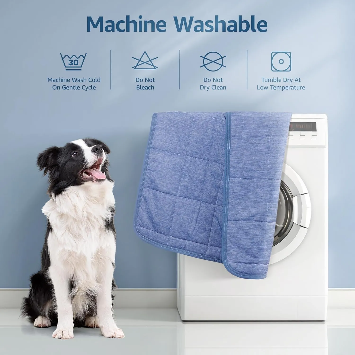 LOOBANI Cooling Blanket for Dogs, 0.4>Q-Max Dog Cooling Blanket, Washable & Breathable Dog Cooling Mat for Dogs Suitable for Bed Cover Couch Sofa, Protect Furniture from Scratches & Chewing