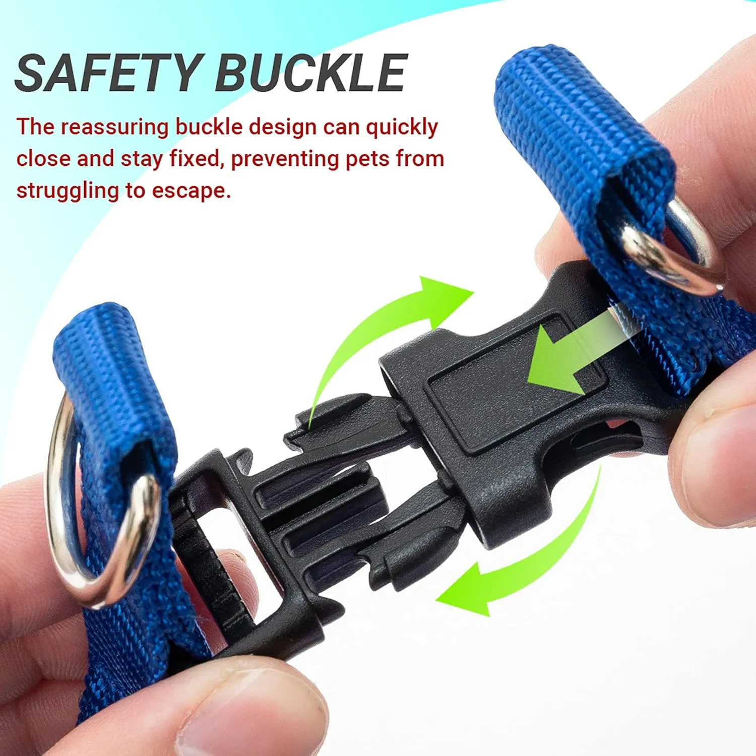 No Pull Dog Harness - Adjustable Step-in Harness & Leash Set for Small, Medium, Large Dogs - Escape Proof Soft Pet Harness for Walking, Training, Hiking, Outdoor Activities