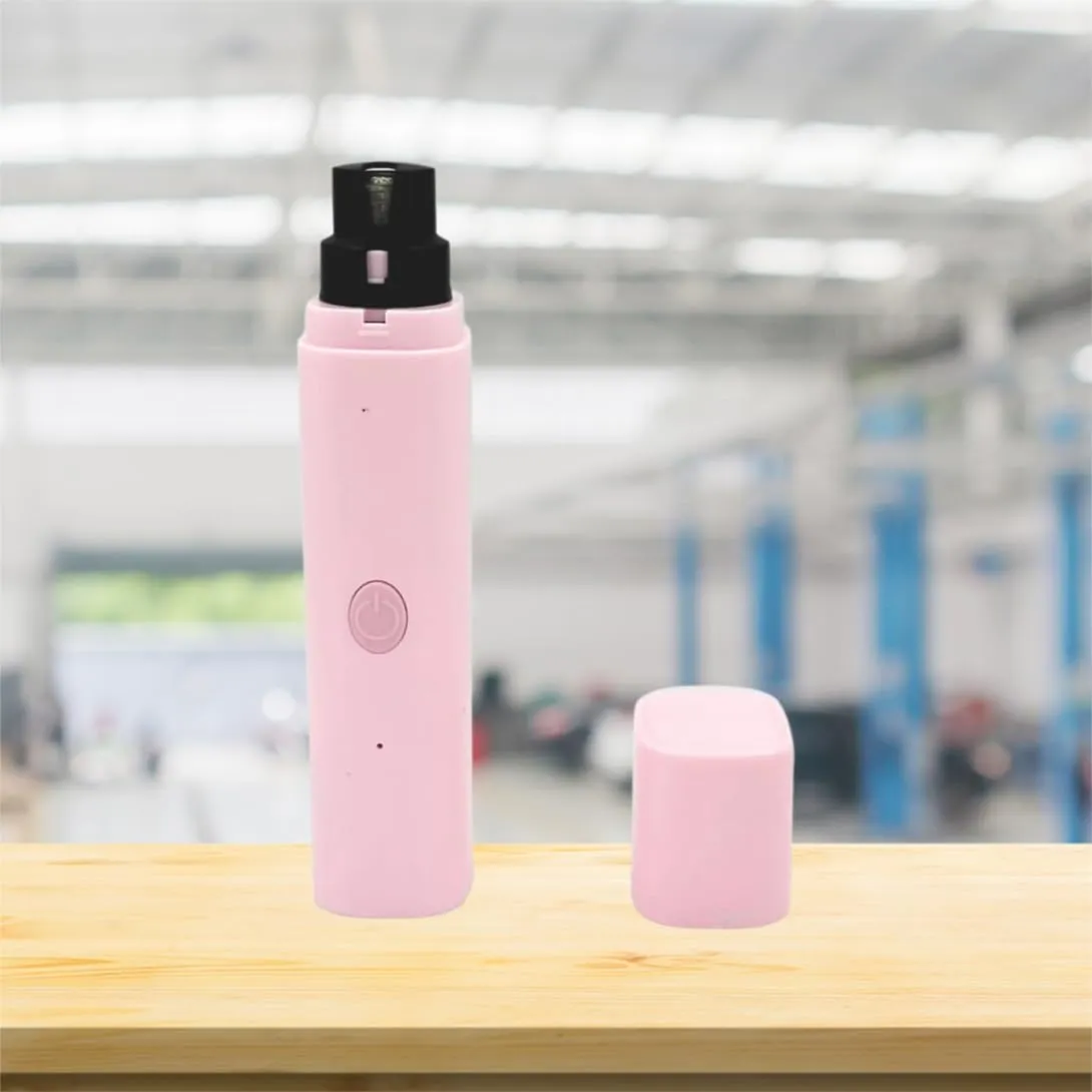 Pet Nail Grinder for Dogs, Rechargeable USB Electric Pet Nail Trimmers, Silent Charging Pet Paws Clippers, Quiet Puppy Nail File Smoothing Tool for Small, Medium and Large Dogs or Cats (Pink)
