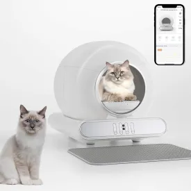 Self-Cleaning Automatic Cat Litter Box with 65L/9L Space Large Capacity, Smart Robot, WiFi APP Control, Quiet Operation, 4-Clean Modes for Multiple Cats