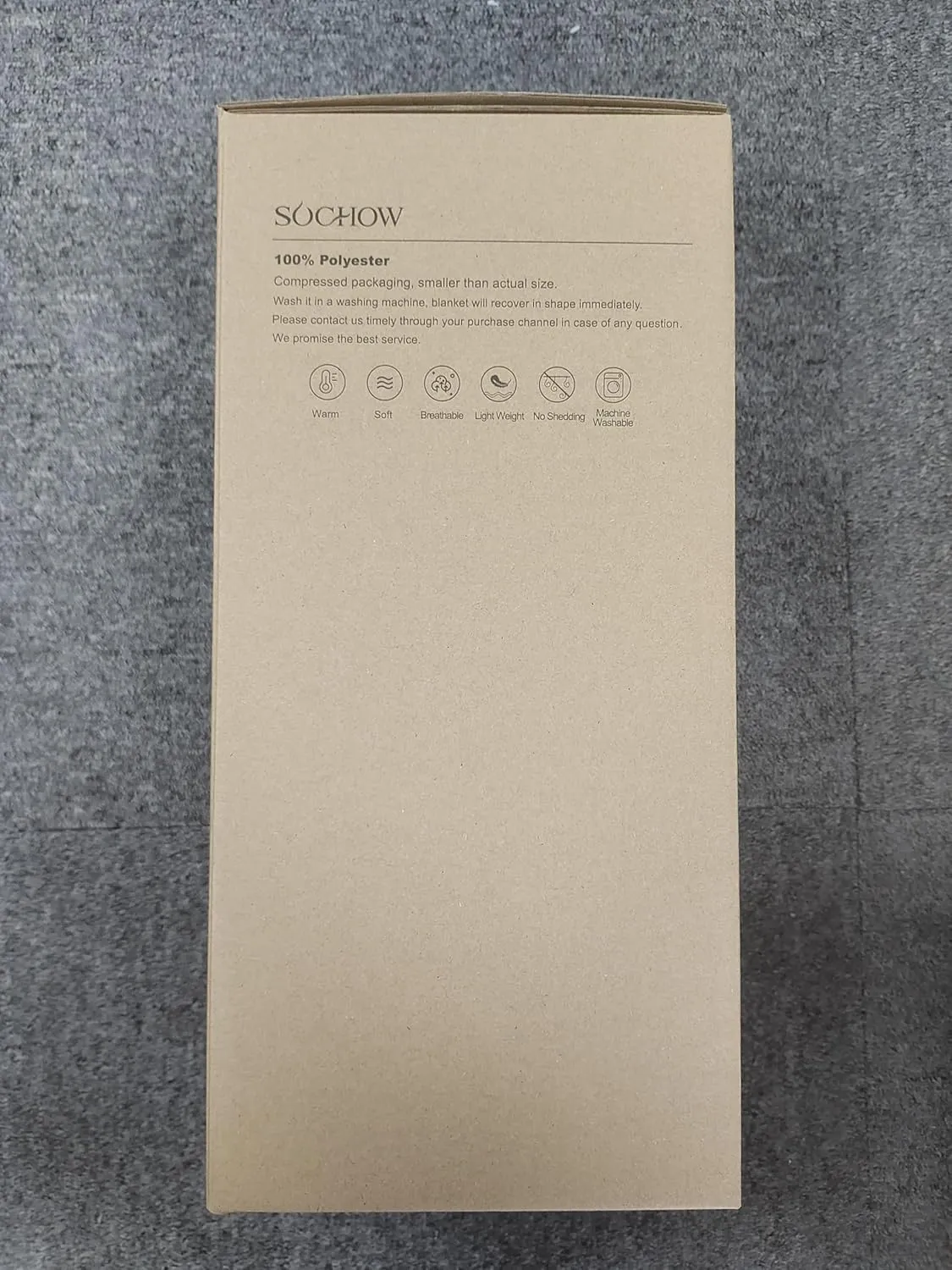 SOCHOW Sherpa Fleece Throw Blanket, Double-Sided Super Soft Luxurious Plush Blanket Twin Size, Camel, 60" X 80"