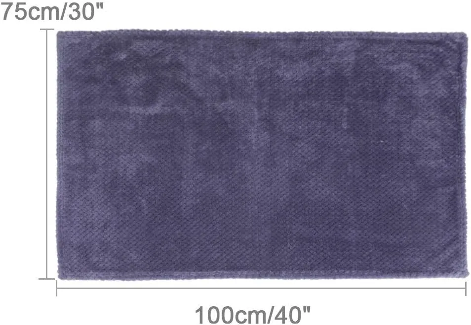 uxcell Flannel Fleece Bed Blankets, Soft Warm Microfiber Blanket, Mesh Fuzzy Plush 330GSM Lightweight Decorative Solid Blankets for Bed 30"x40" Cyber Grape Purple