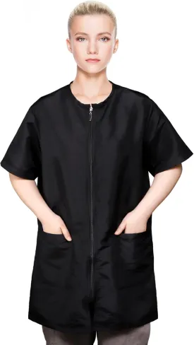 Waterproof Pet Grooming Workwear, Short Sleeves Dog Grooming Smock, Hairdresser Uniform for Barber Salon Pet Shop